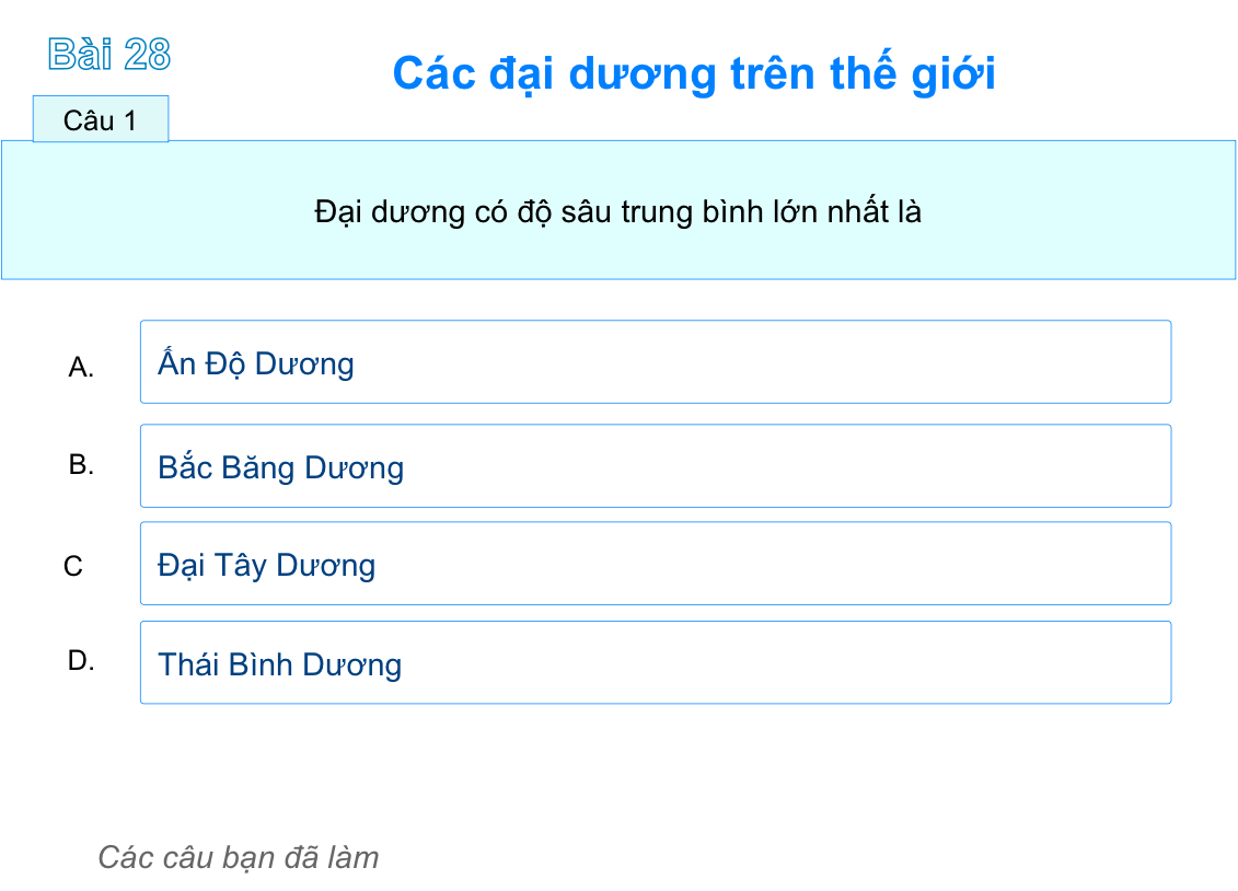 Bài 28: Các đại dương trên thế giới
