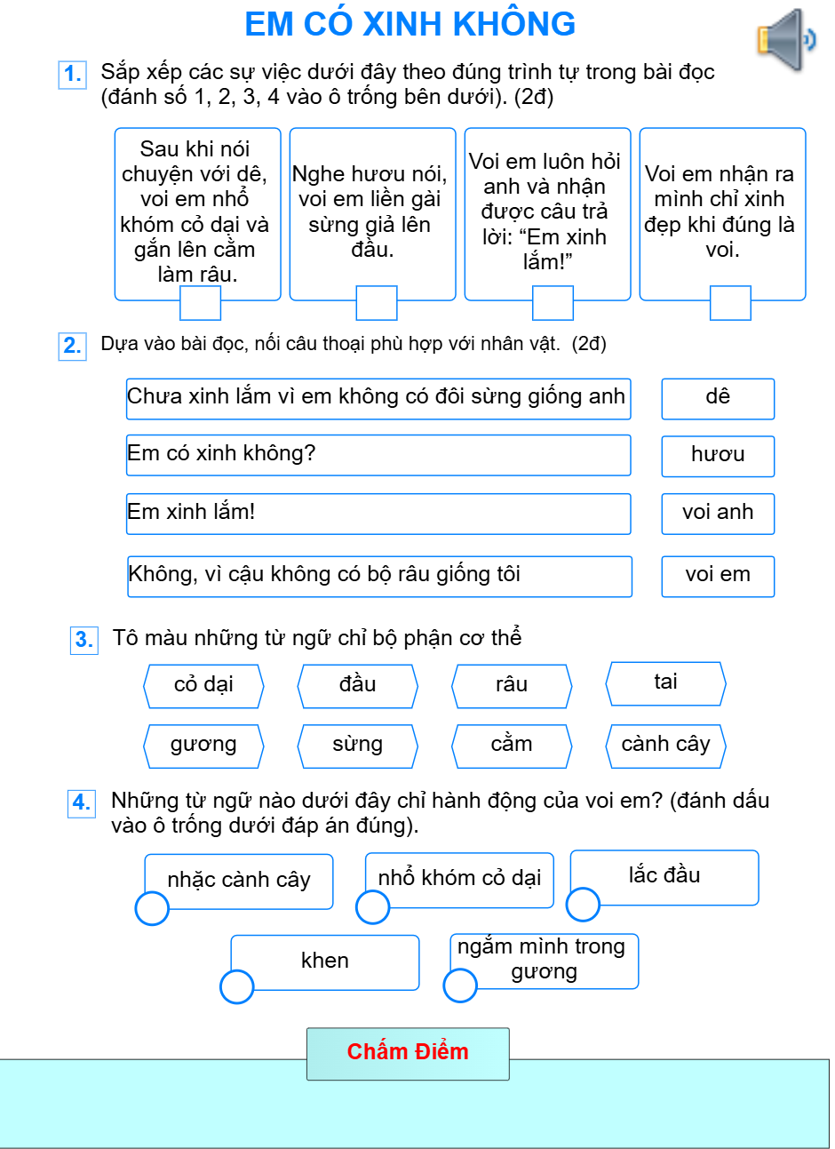 Bài 5: Em có xinh không