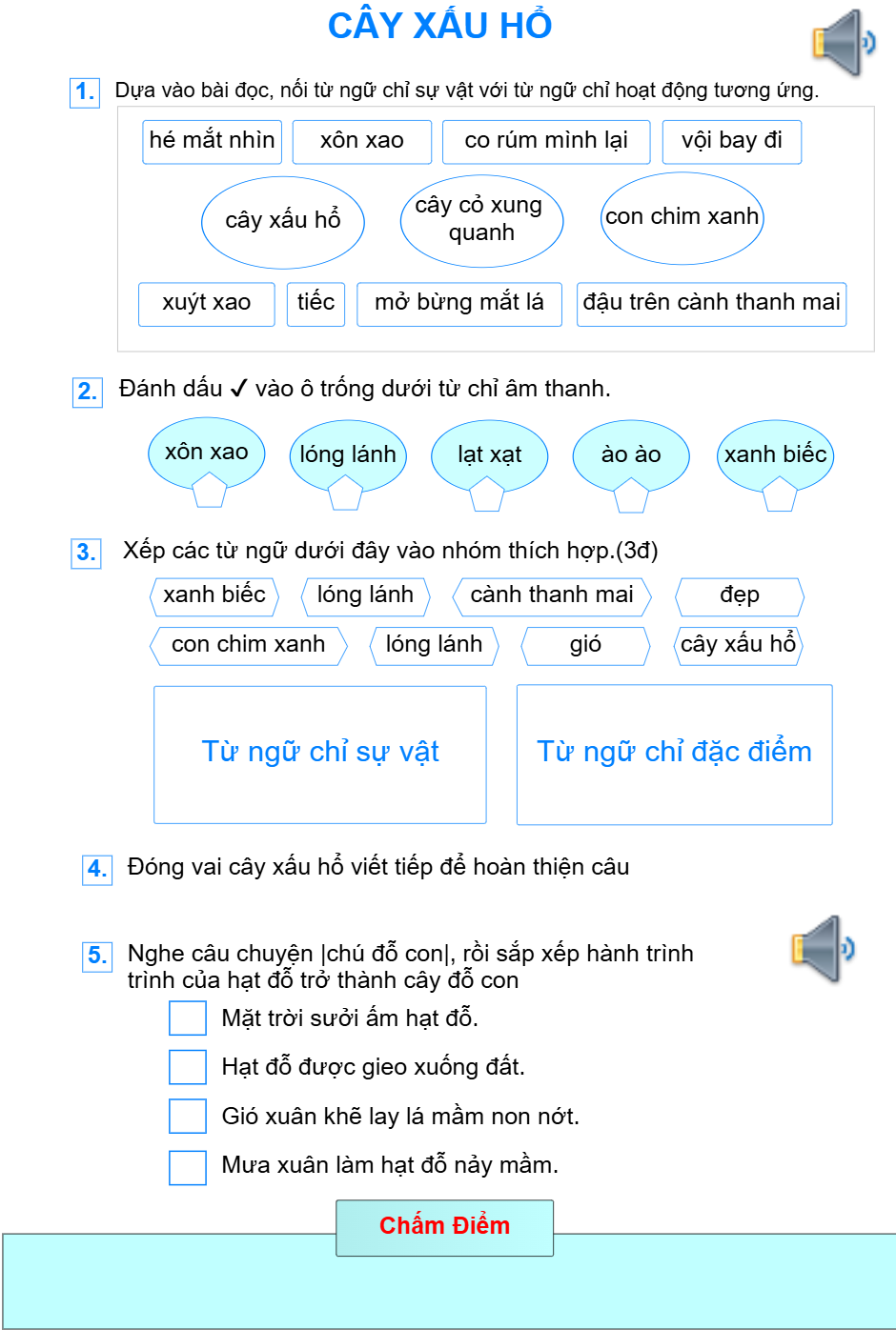 Bài 7 Cây xấu hổ