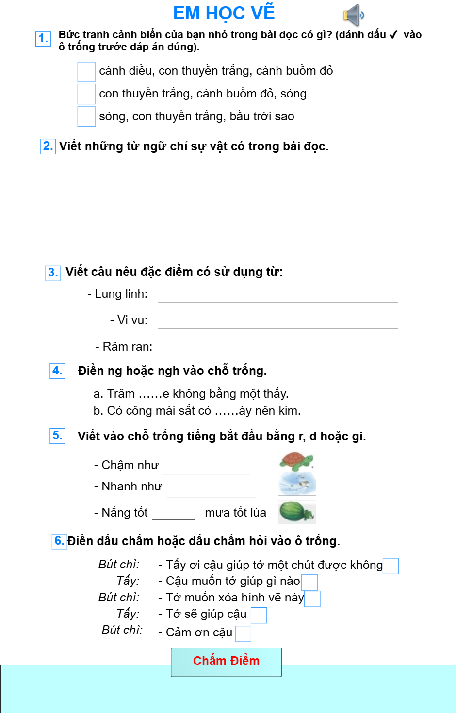 Bài 14: Em học vẽ