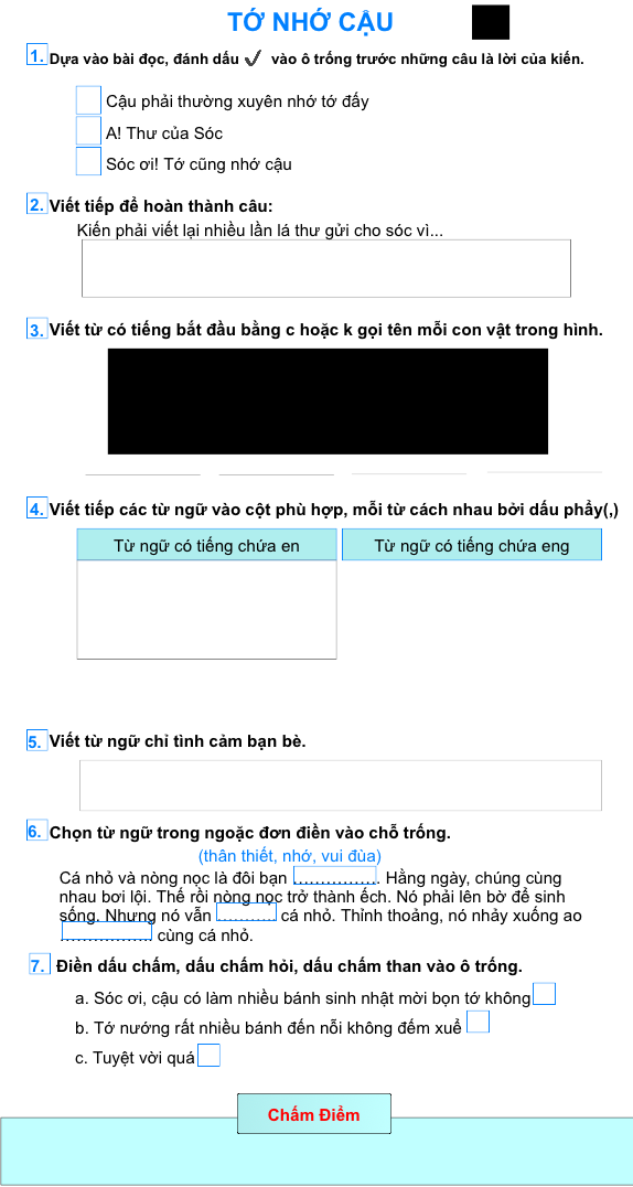 Bài 18: Tớ Nhớ Cậu