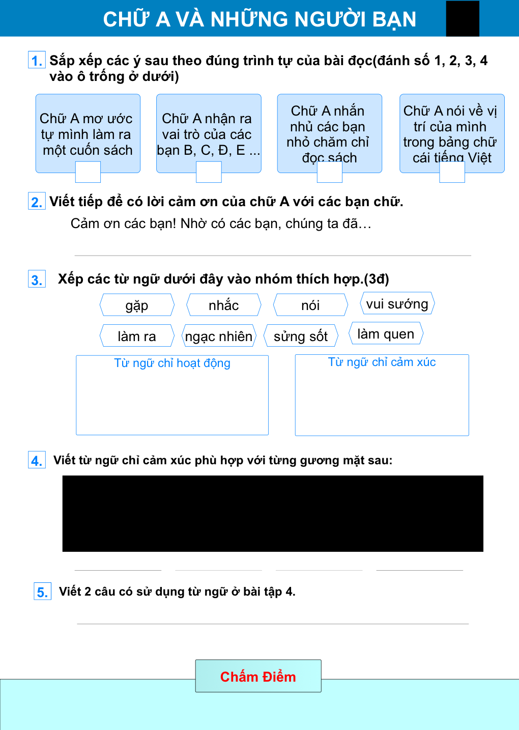 Bài 19: Chữ A và những người bạn