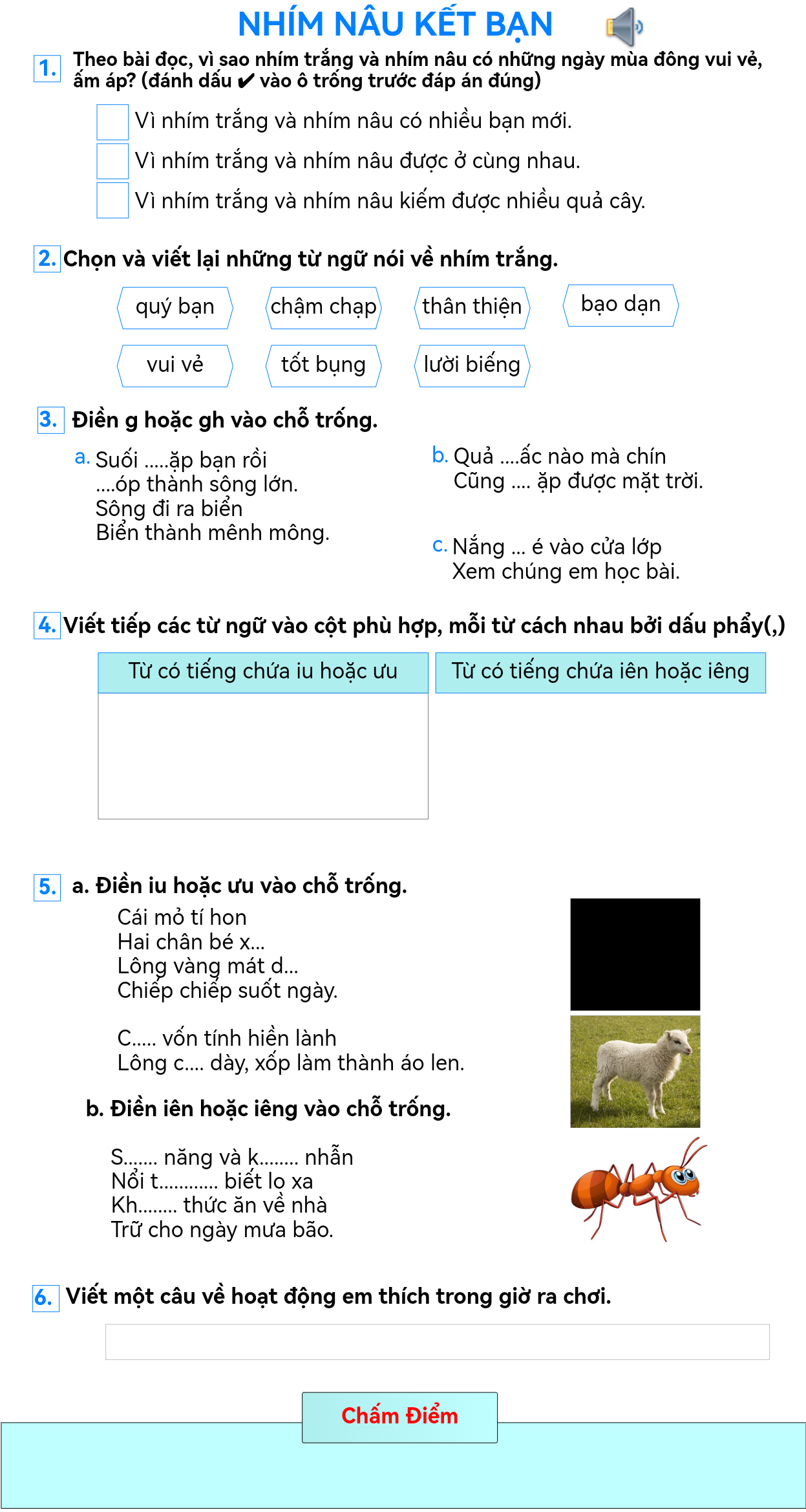 Bài 20: Nhím nâu kết bạn