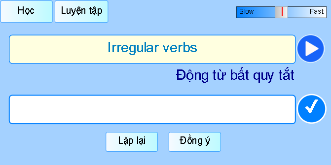 Các động từ có "ee" ở V1 chuyển thành 'e' ở V2 và V3
