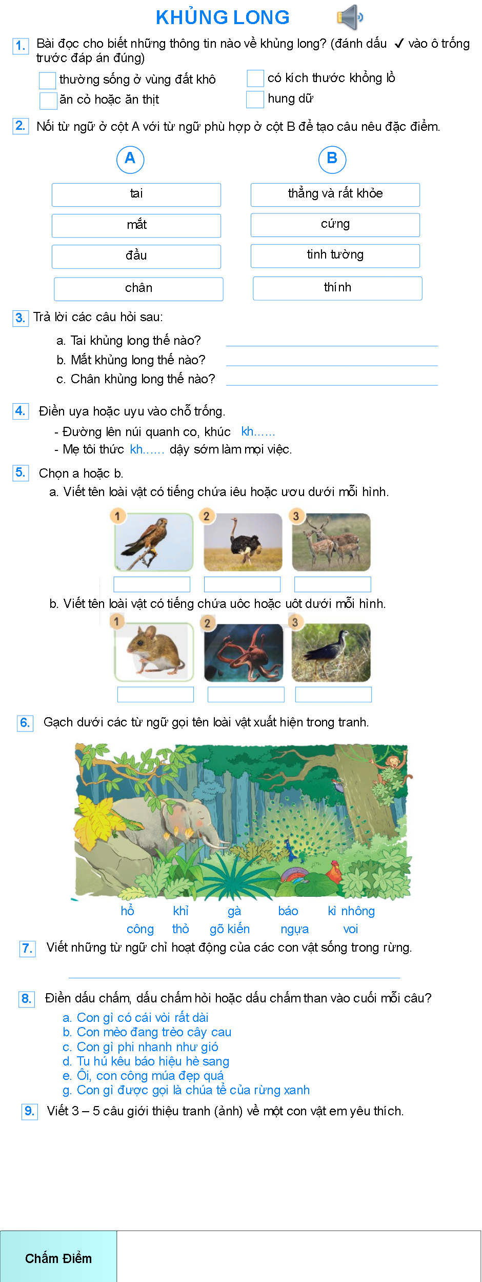 Bài 10: Khủng long