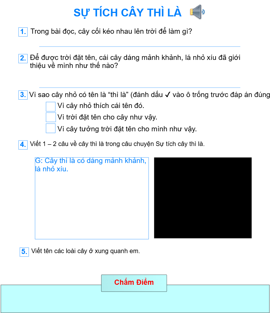Bài 11: Sự tích cây thì là