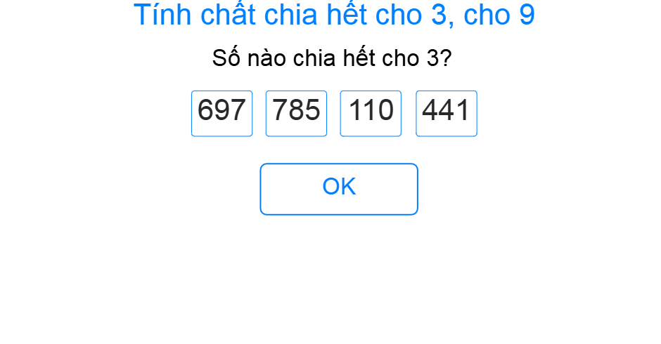 Dấu hiệu chia hết cho 3, cho 9