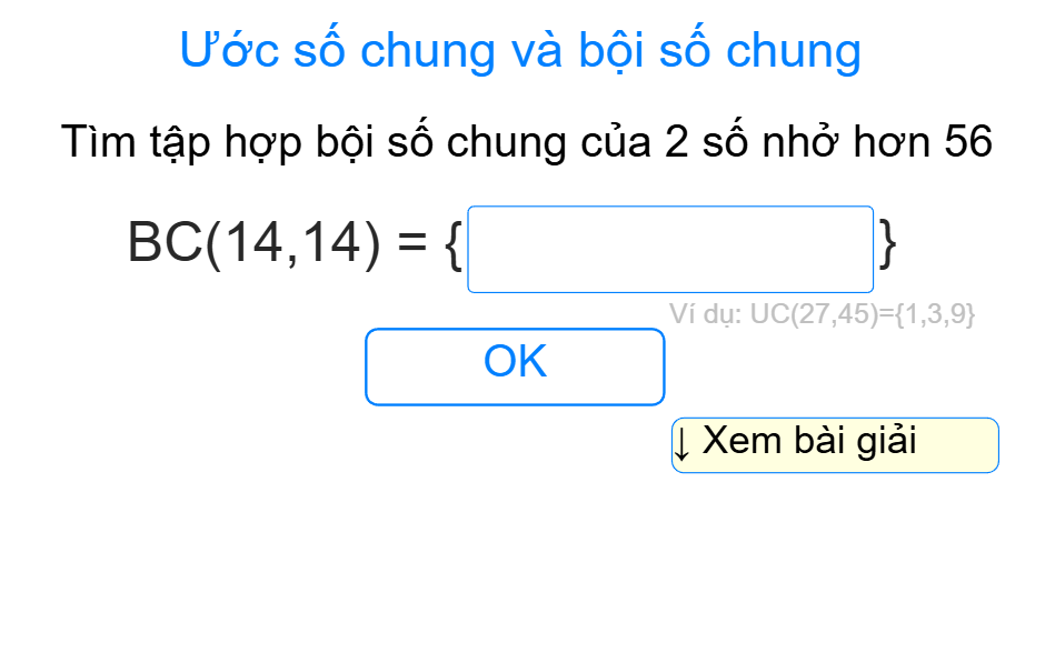 Ước số chung và bội số chung