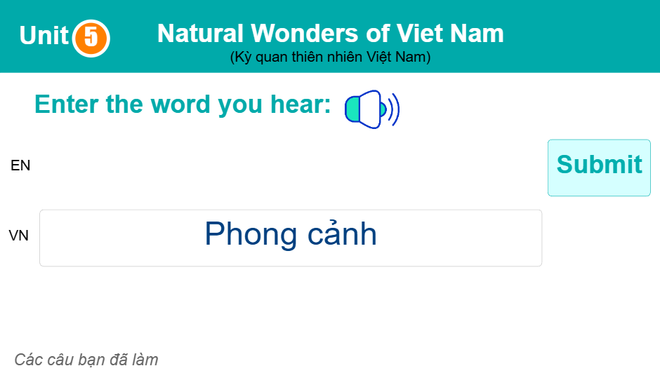 Unit 5: Natural Wonders of Viet Nam