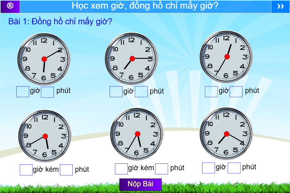 Bài 5: học xem giờ