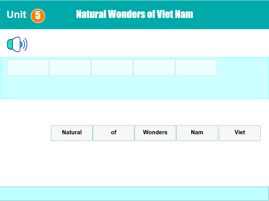 Unit 5: Natural Wonders of Viet Nam