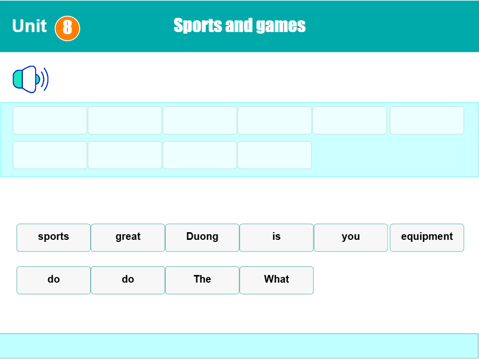 Unit 8: Sports and games
