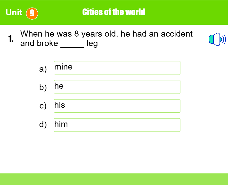 Unit 9: Cities of the world