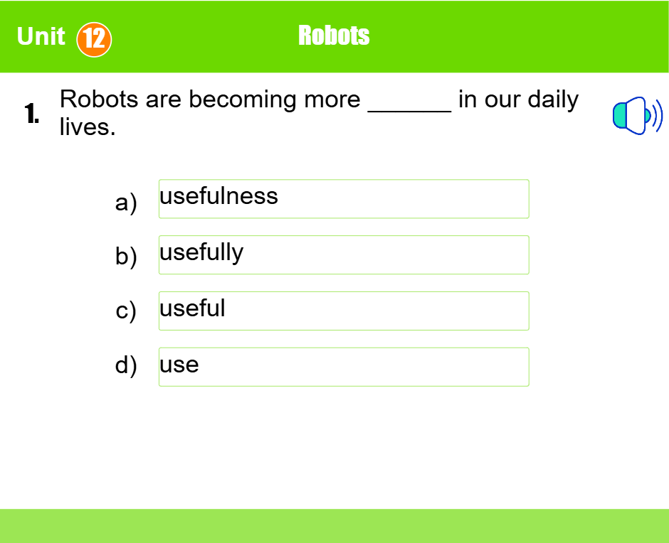 Unit 12: Robots
