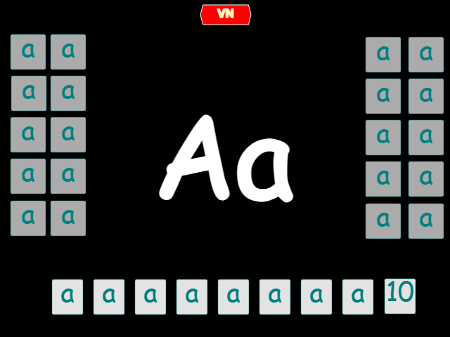 Bé học chữ cái