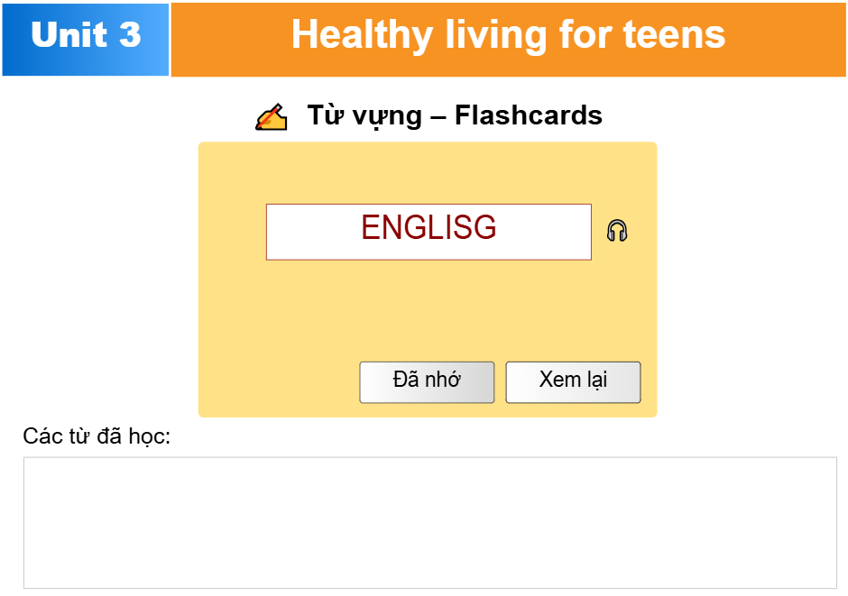 Unit 3: Healthy living for teens