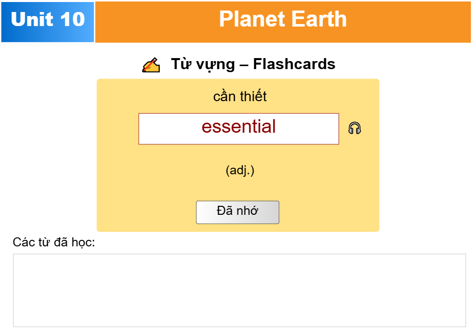 Unit 10: Planet Earth