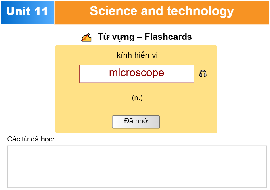 Unit 11: Science and Technology