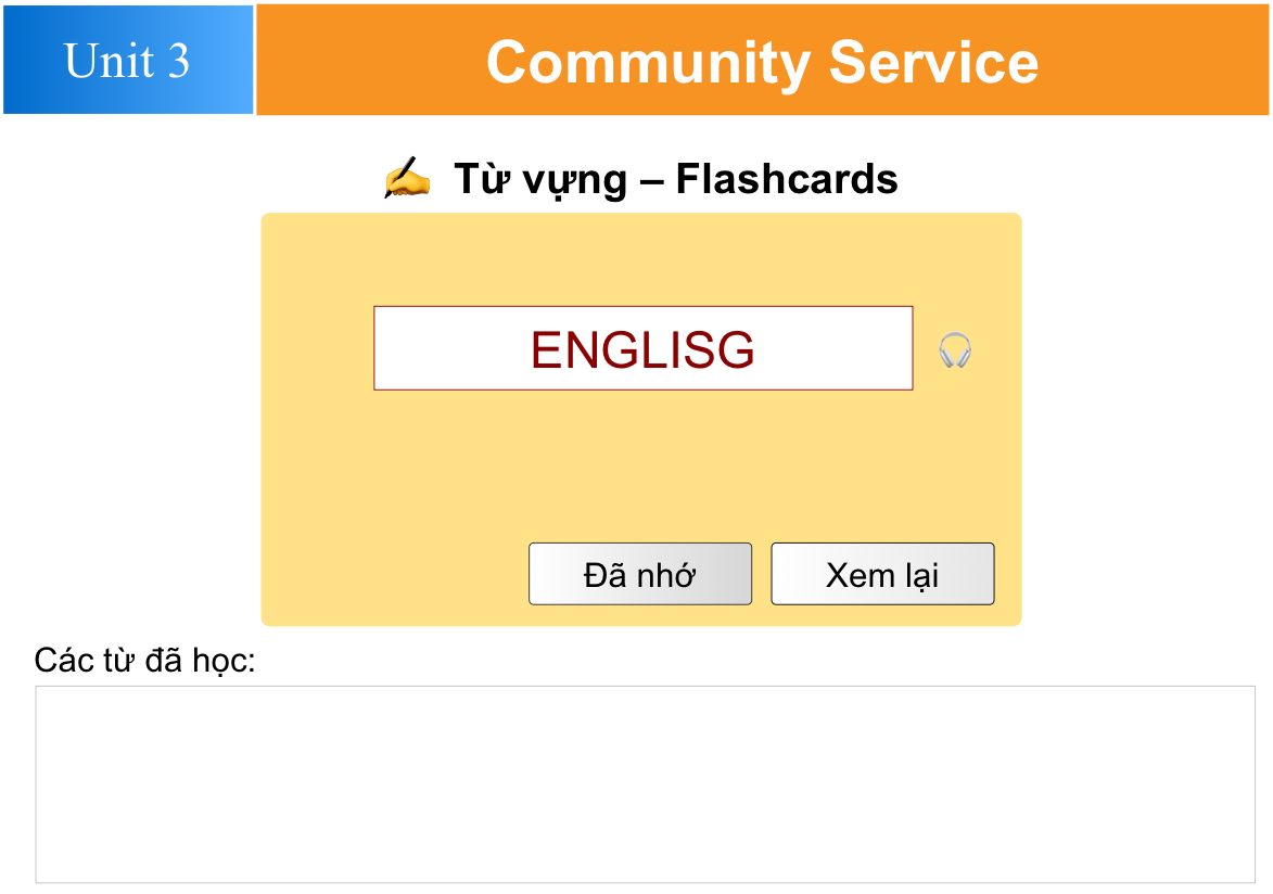 Unit 3: Community Service