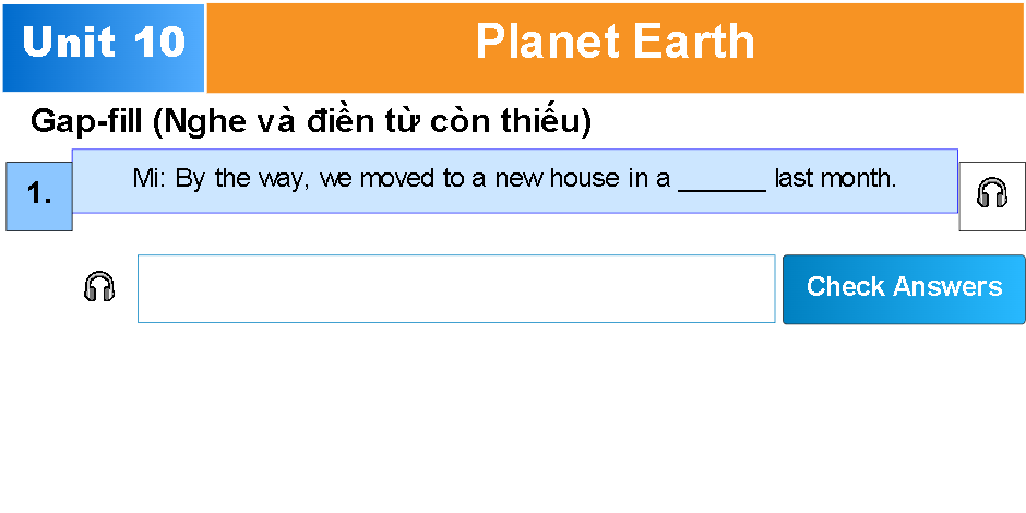 Unit 10: Planet Earth – Trái Đất trong Hệ Mặt Trời