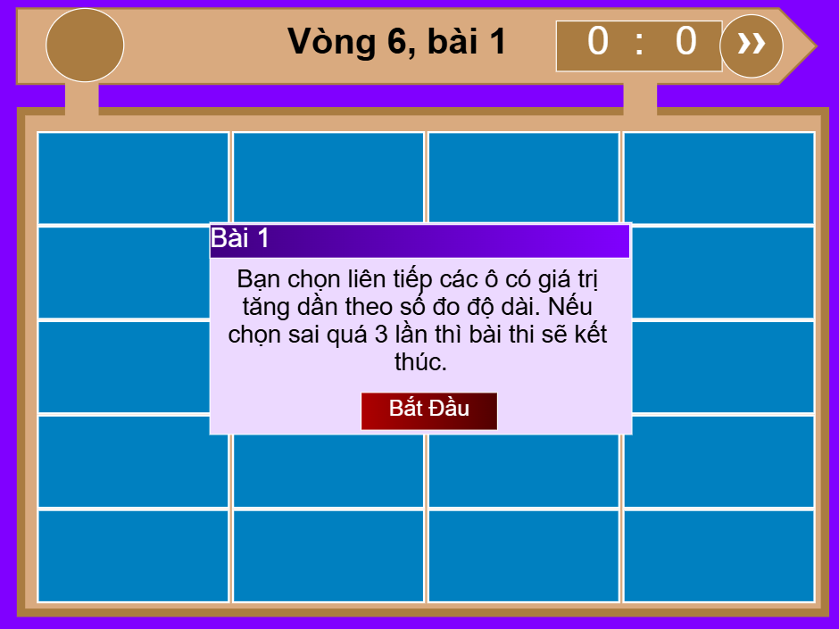 Vòng 6: Chọn các ô số có giá trị tăng dần theo khoản cách
