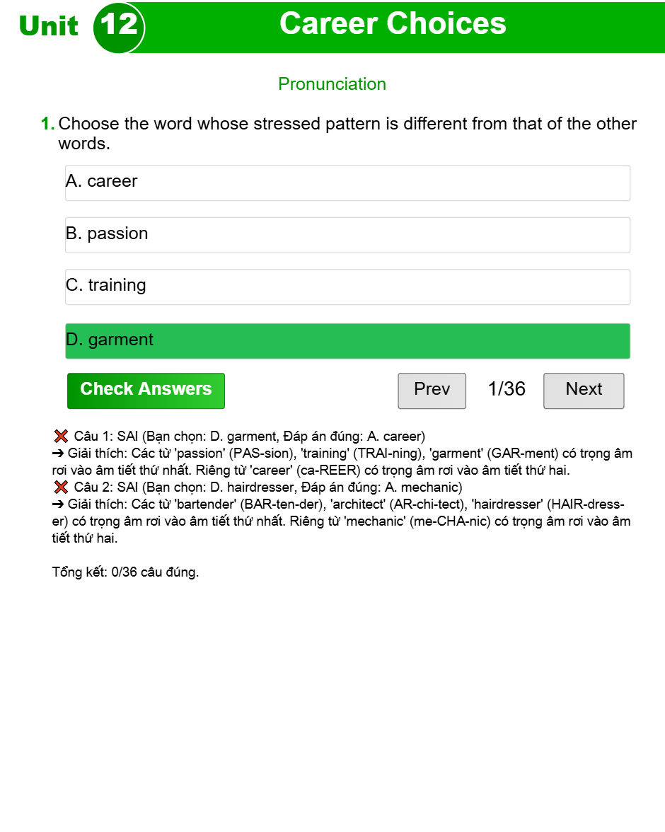 Unit 12: Career Choices