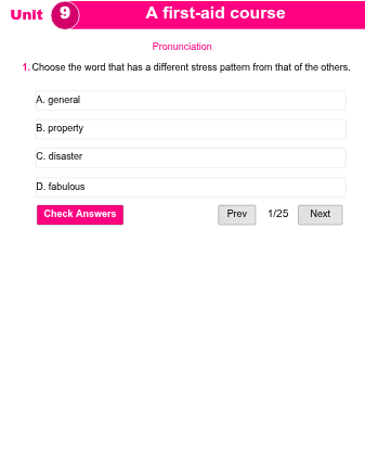 Unit 9: A first-aid course