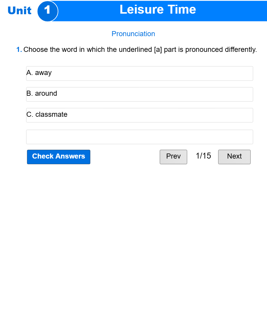 English 7 – Unit 1 - Hobbies