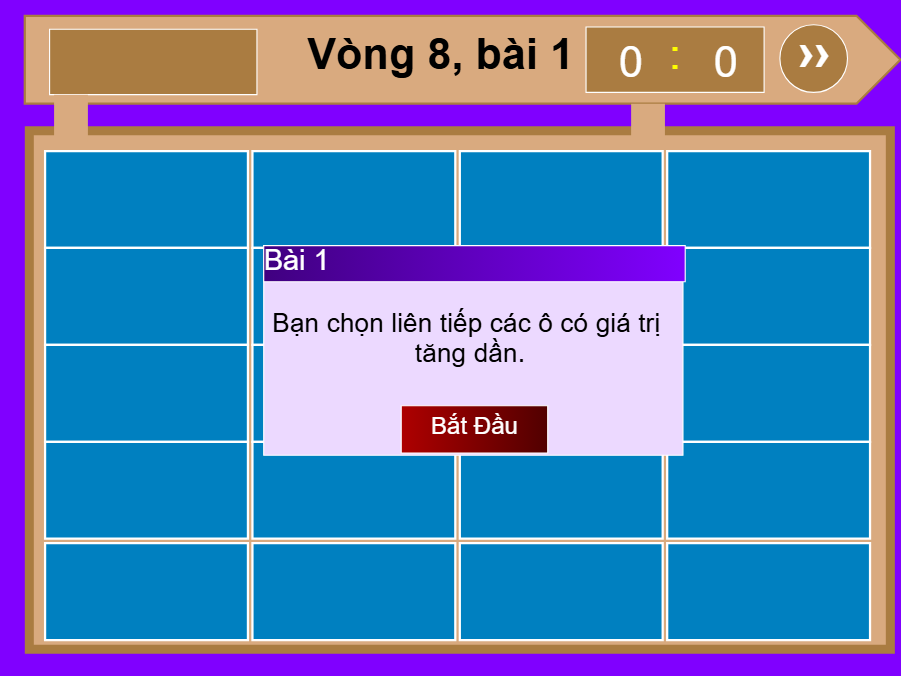 Vòng 8: Ôn tập bảng cửu chương, từ 1 đến 5