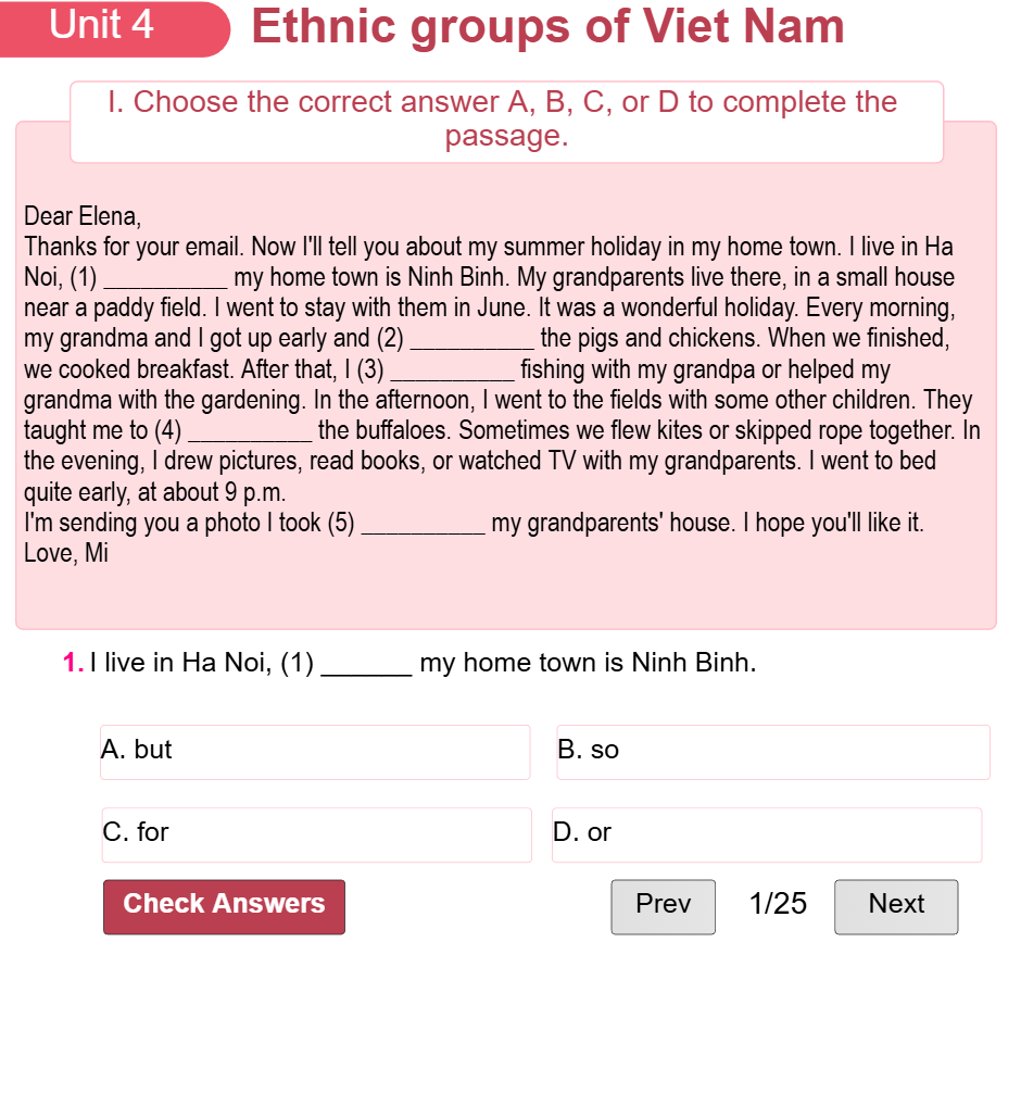 Unit 4: Ethnic groups of Viet Nam