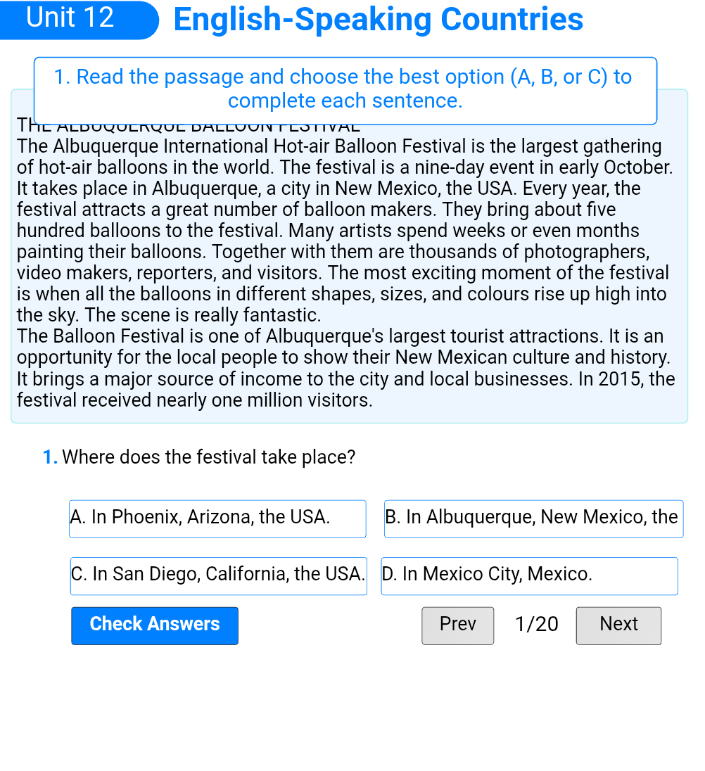 Unit 12: English-Speaking Countries