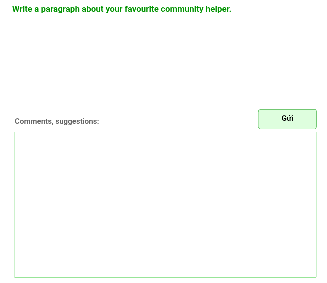 Unit 2: Write a paragraph about your favourite community helper.
