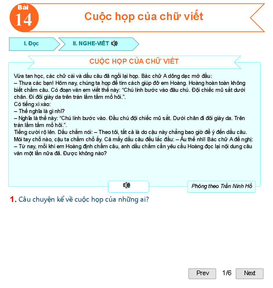 Bài 14: Cuộc họp của chữ viết