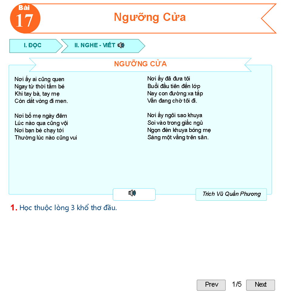 Bài 17: Ngưỡng Cửa