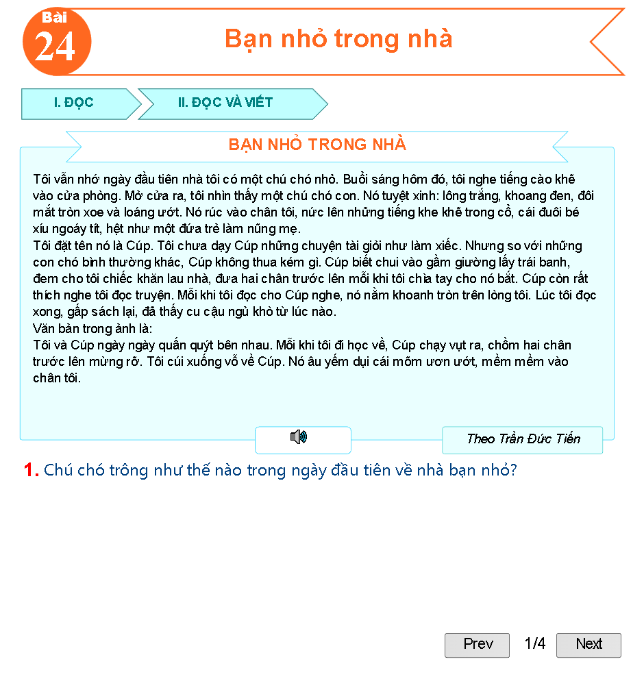 Bài 24: Bạn nhỏ trong nhà