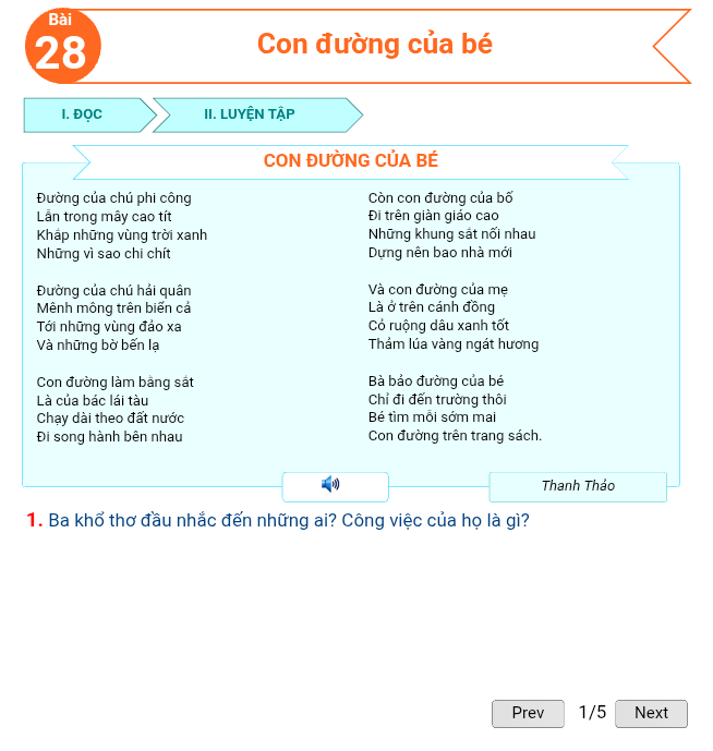 Bài 28: Con đường của bé