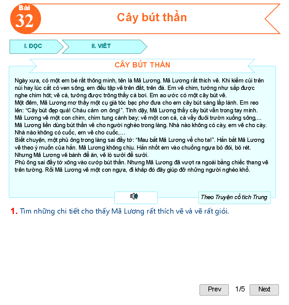 Bài 32: Cây bút thần