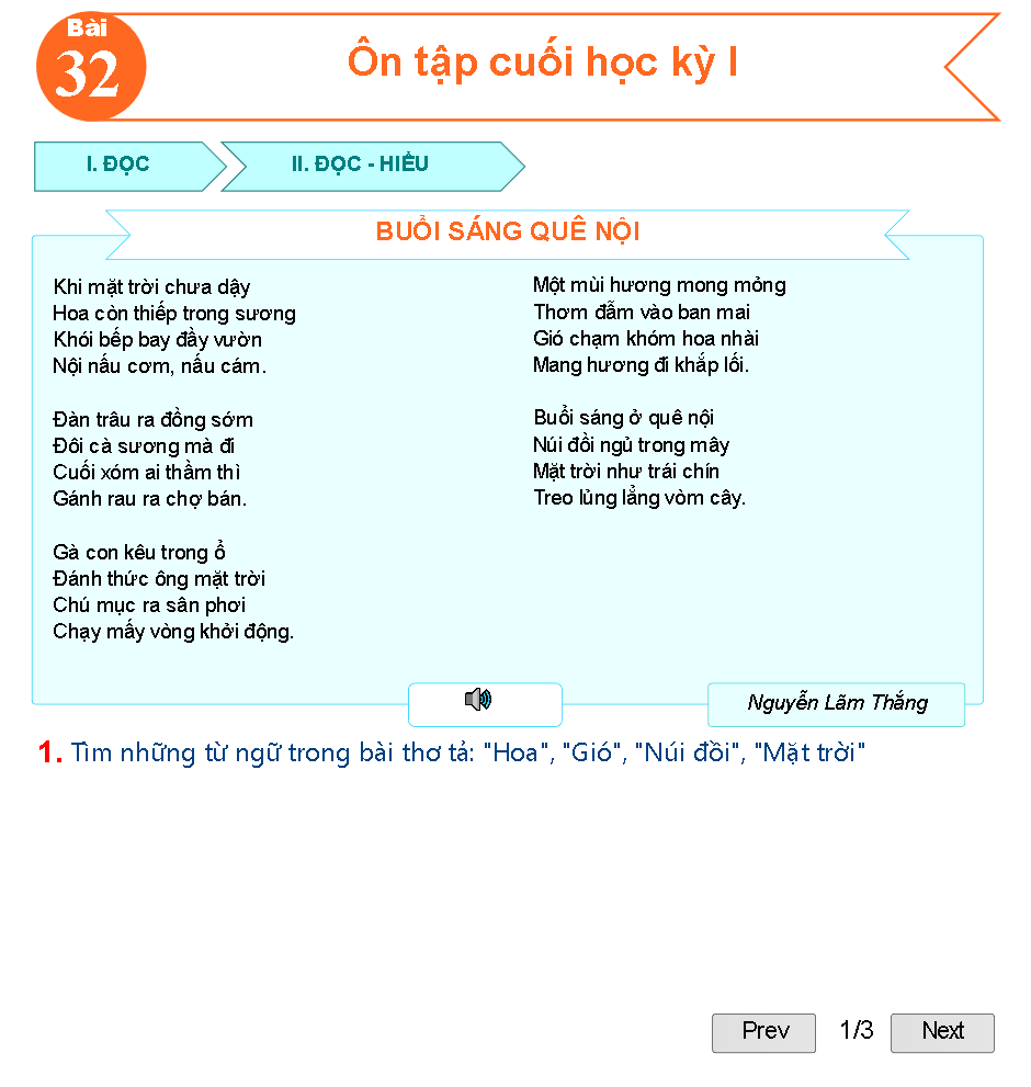 Bài 32: Ôn tập cuối học kỳ I