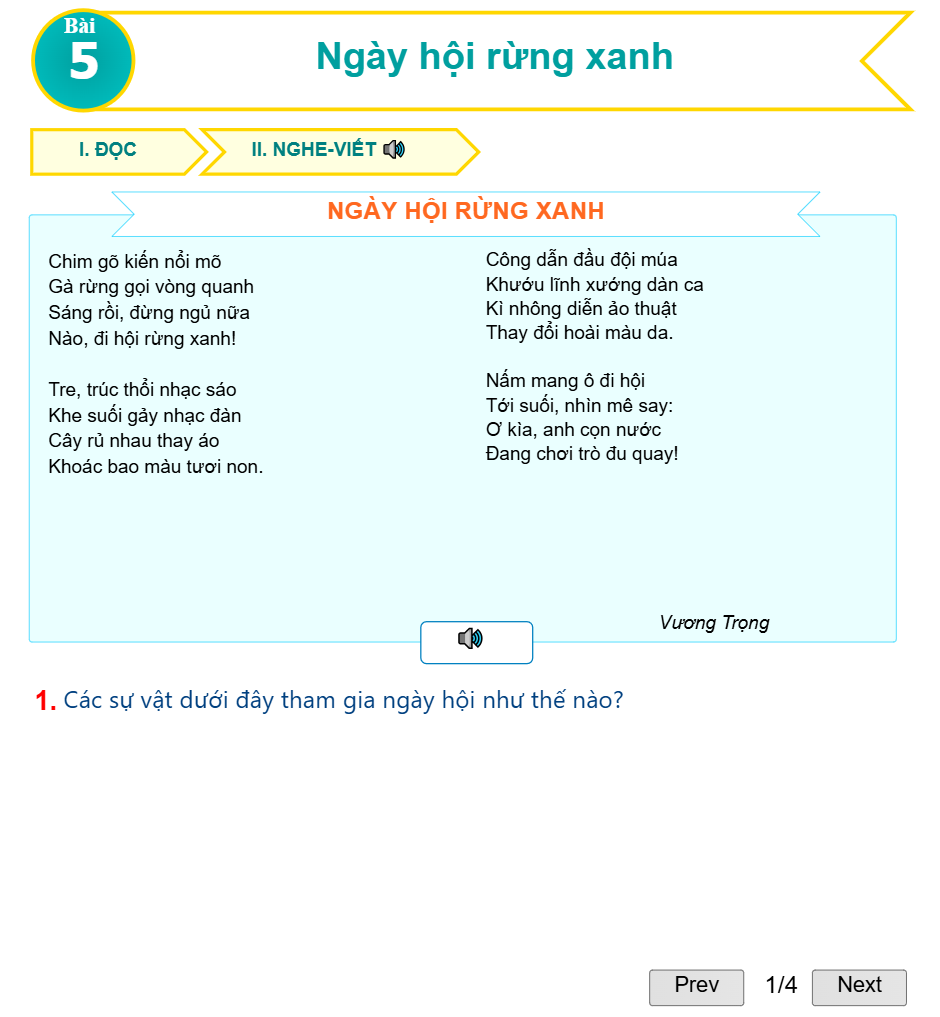 Bài 5: Ngày hội rừng xanh