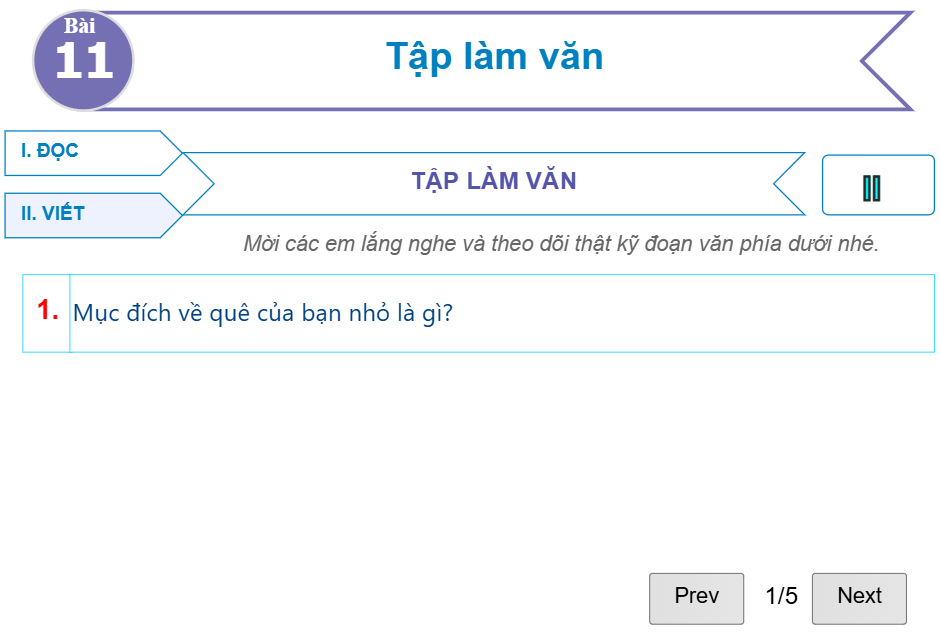 Bài 11: Tập làm văn