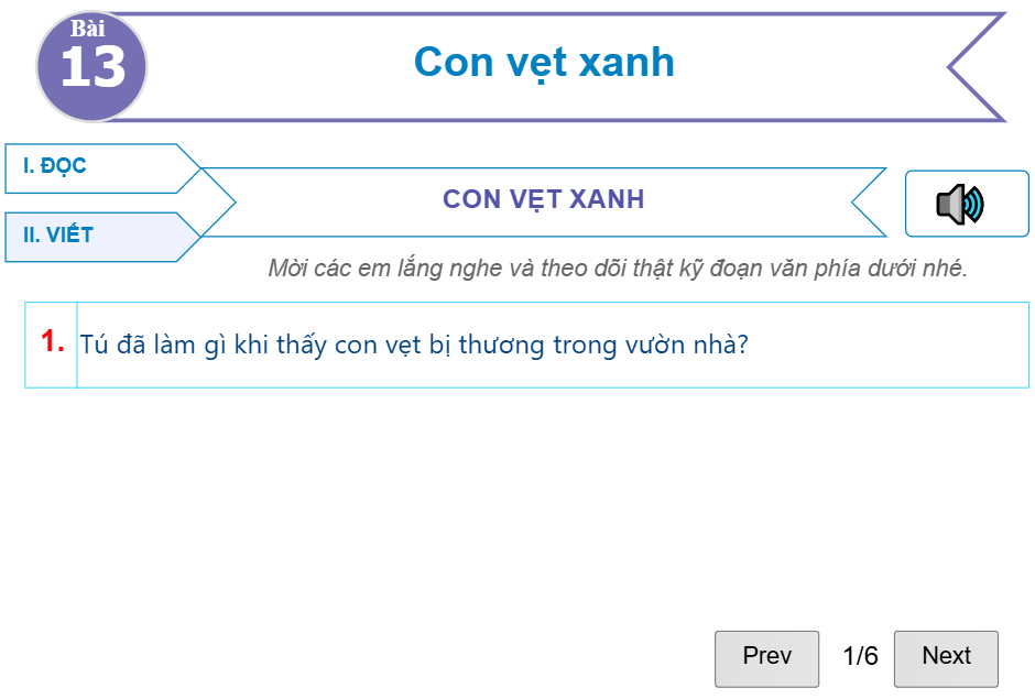 Bài 13: Con vẹt xanh
