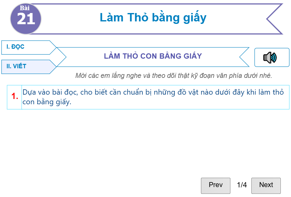 Bài 21: Làm Thỏ bằng giấy