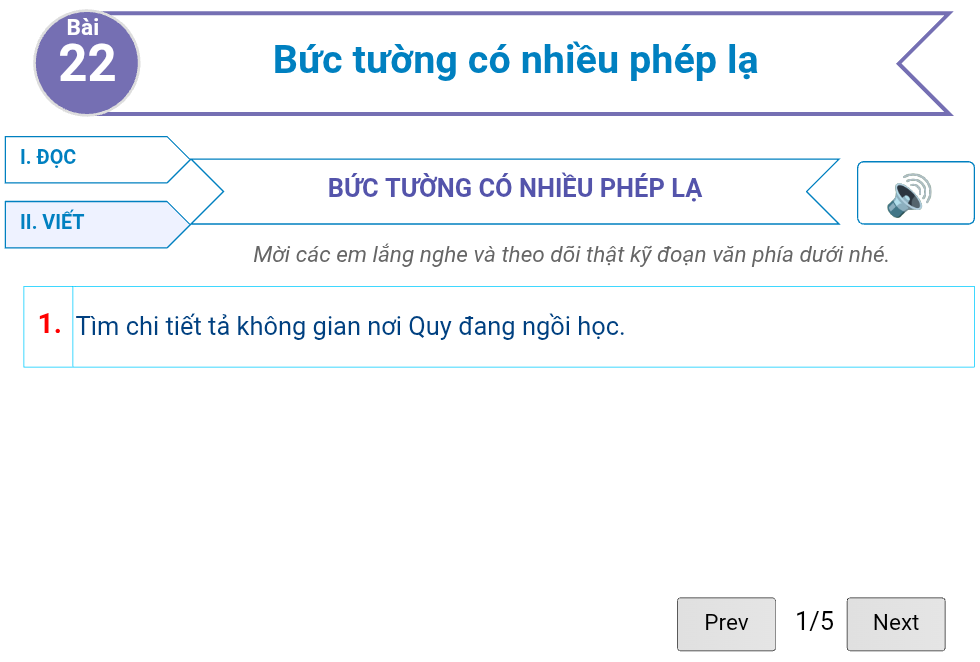 Bài 22: Bức tường có nhiều phép lạ
