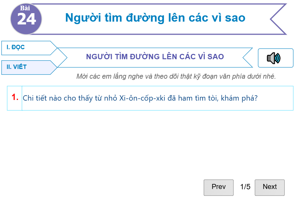 Bài 24: Người tìm đường lên các vì sao