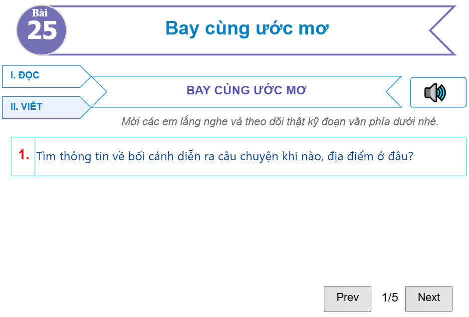 Bài 25: Bay cùng ước mơ
