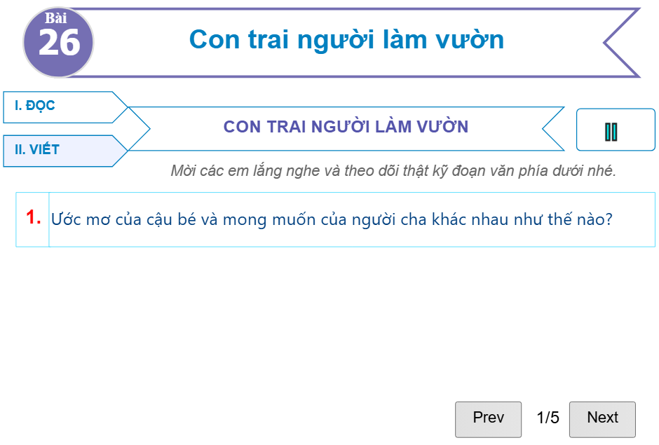 Bài 26: Con trai người làm vườn