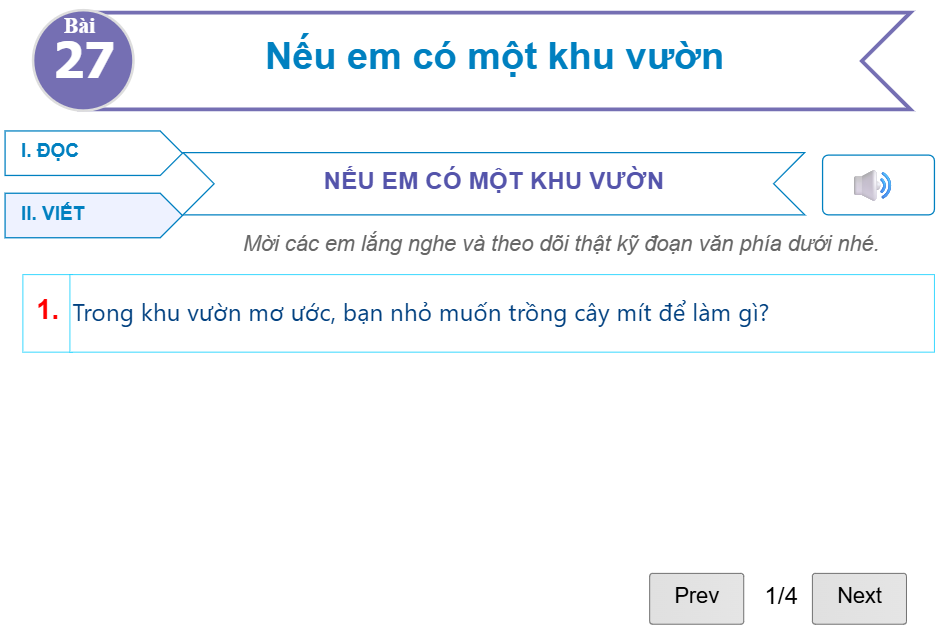 Bài 27: Nếu em có một khu vườn