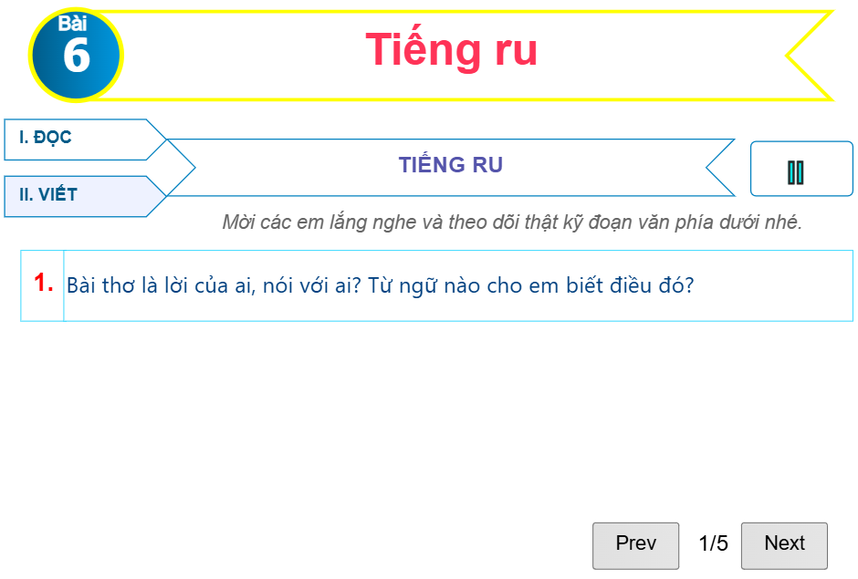 Bài 6: Tiếng ru