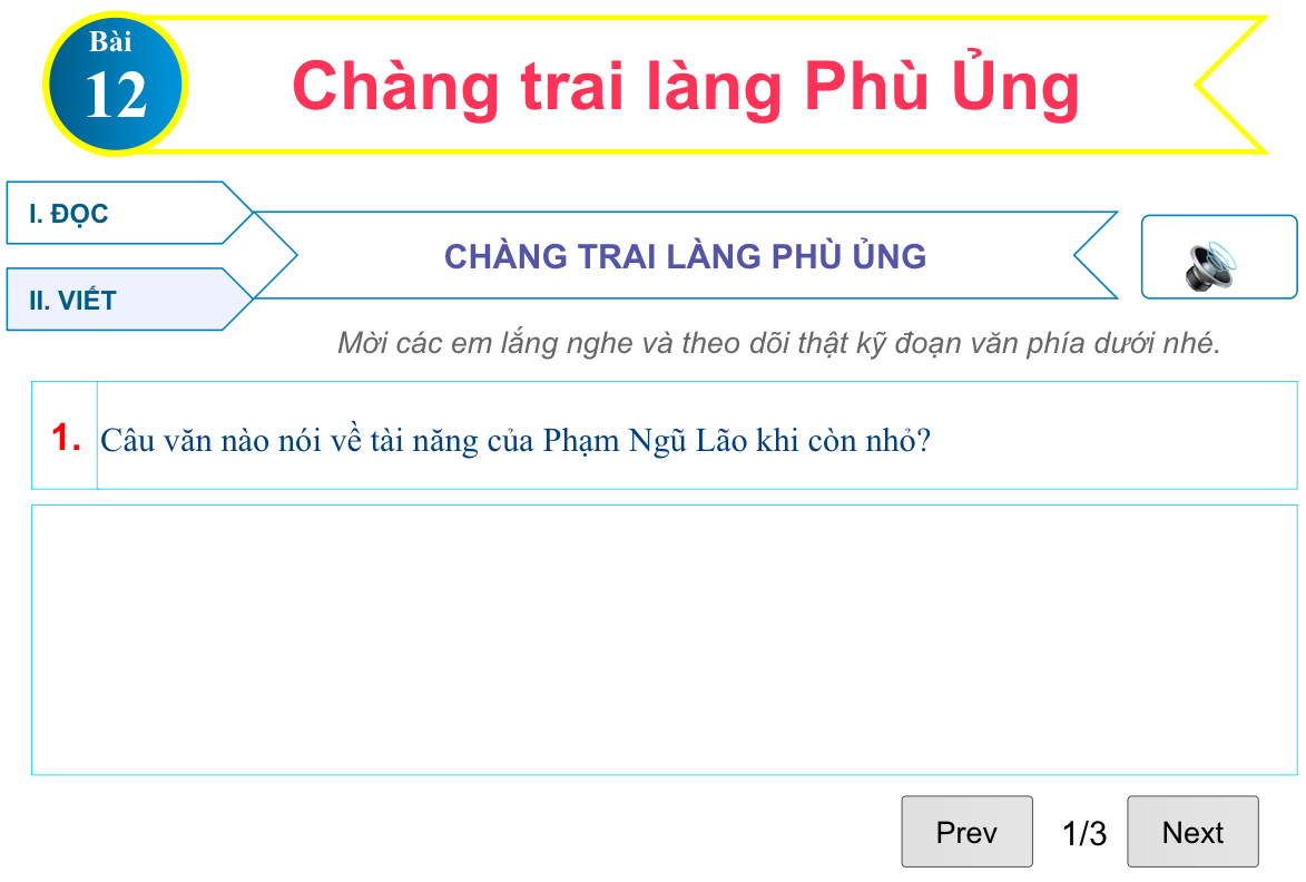 Bài 12: Chàng trai làng Phù Ủng