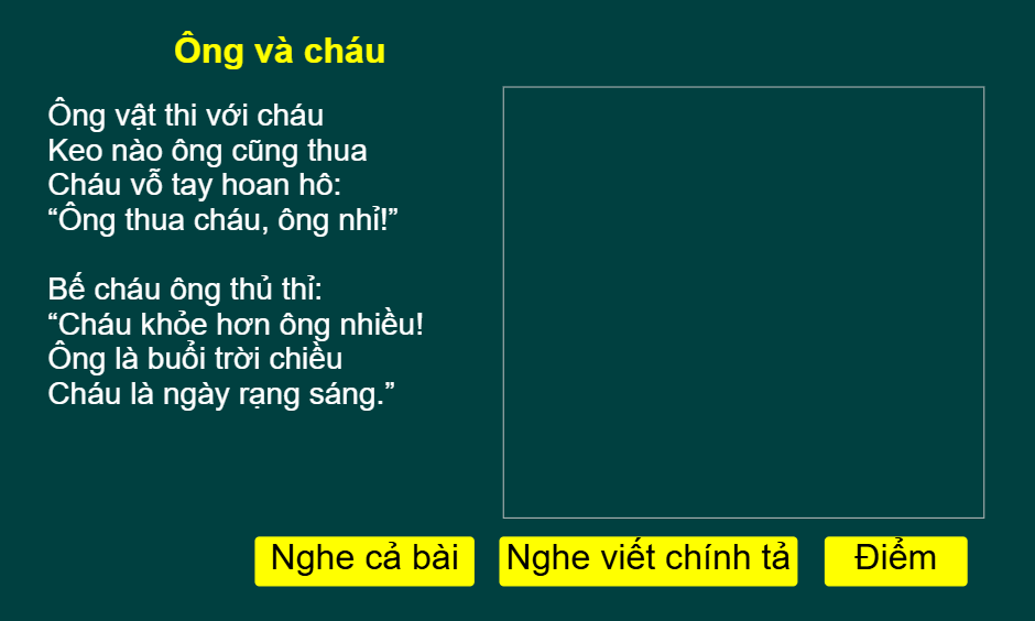 Tuần 10: Nghe viết: Ông và cháu